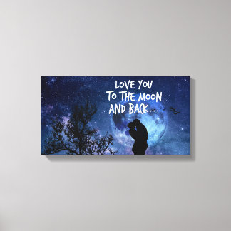 Ich Liebe Sie auf den Mond und zurück Leinwand dru