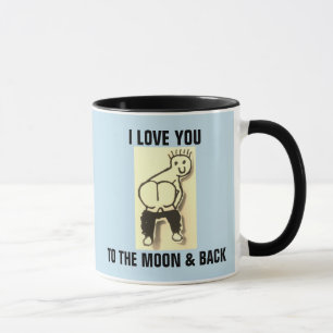 ICH LIEBE SIE AUF DER MUND & RÜCKEN HINTERN TYP KA TASSE