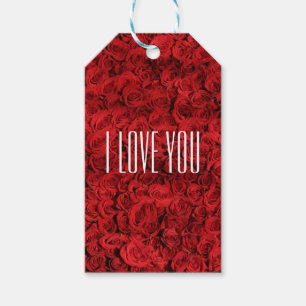 Ich Liebe Sie auf ein Bed of Rose Geschenkanhänger