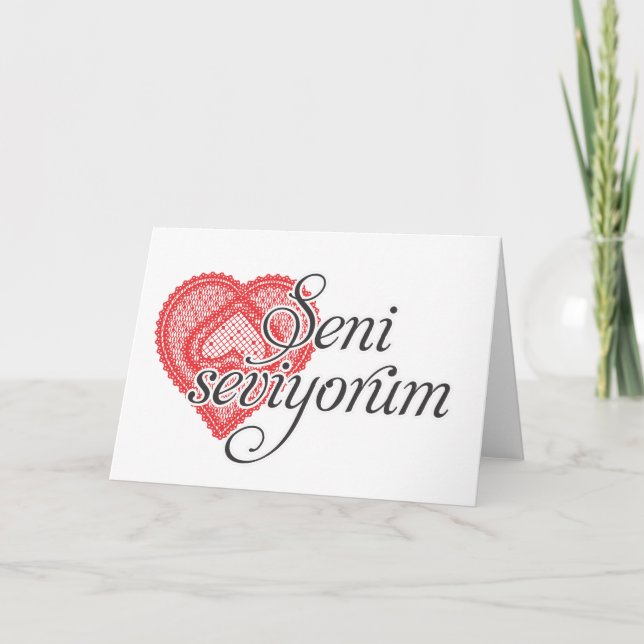 Ich Liebe Sie auf Türkisch - Seni seviyorum Karte (Vorderseite)