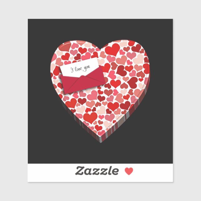 Ich Liebe Sie Aufkleber (Blatt)