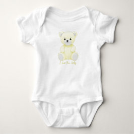 Ich Liebe Sie Baby Yellow Bär Cudly Toy Bodysuit Baby Strampler