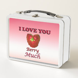 Ich Liebe Sie Berry viel Metall Brotdose