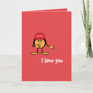 Ich Liebe Sie Bigly Trump Emoticon Valentine Feiertagskarte