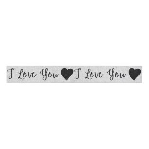 Ich Liebe Sie Black Glitzer Valentine's Grosgrain Ripsband