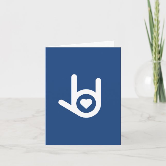 Ich Liebe Sie, Blue Grußkarte Dankeskarte (Vorderseite)