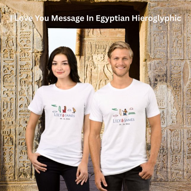 Ich Liebe, Sie Botschaft in ägyptischer Hieroglyph Tri-Blend Shirt (Von Creator hochgeladen)