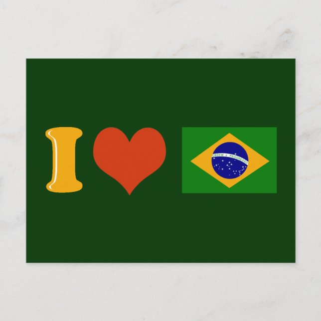 Ich Liebe Sie Brasilien Postkarte (Vorderseite)