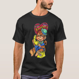 Ich Liebe Sie Bunches Niedliche Liebe Affe auf dem T-Shirt