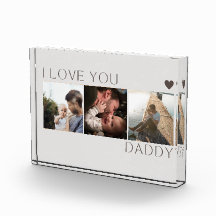 Ich Liebe Sie Daddy Foto Collage Geschenkblock Fot