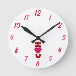 Ich Liebe Sie die Acrylmauer Runde Wanduhr