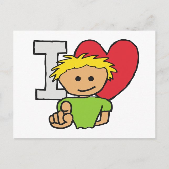 Ich Liebe Sie Feiertagspostkarte (Vorderseite)