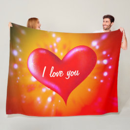Ich Liebe Sie Fleecedecke