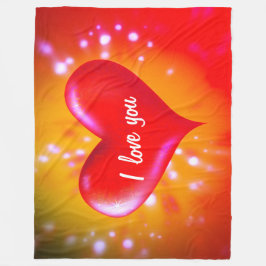Ich Liebe Sie Fleecedecke