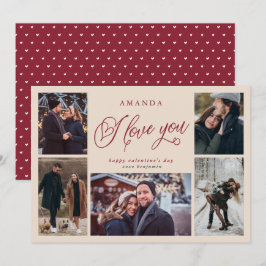 Ich Liebe Sie Foto Collage Valentinstag Feiertagskarte