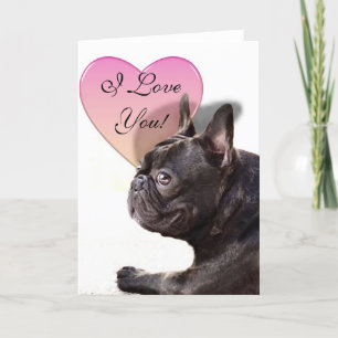 Ich Liebe Sie Französisch Bulldog Begrüßungskarte Karte