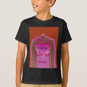 Ich Liebe Sie froh Weihnachten Herz T-Shirt