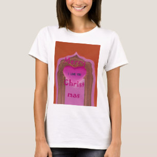 Ich Liebe Sie froh Weihnachten Herz T-Shirt