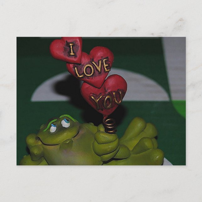 Ich Liebe Sie Frosch Postkarte (Vorderseite)