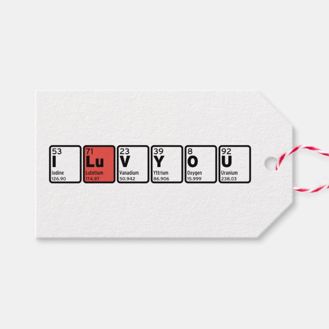 Ich Liebe Sie Geschenkanhänger (Vorderseite (Horizontal))