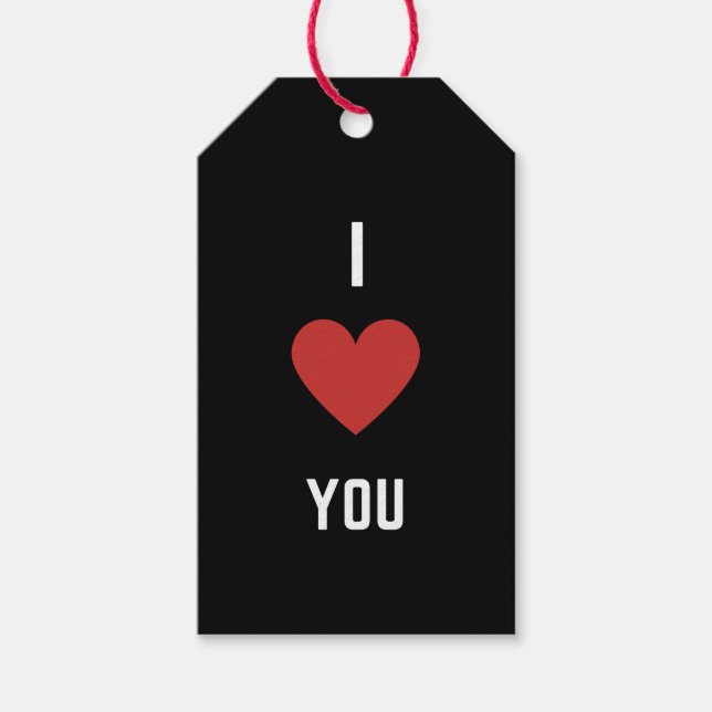 Ich Liebe Sie Geschenkanhänger (Vorderseite)