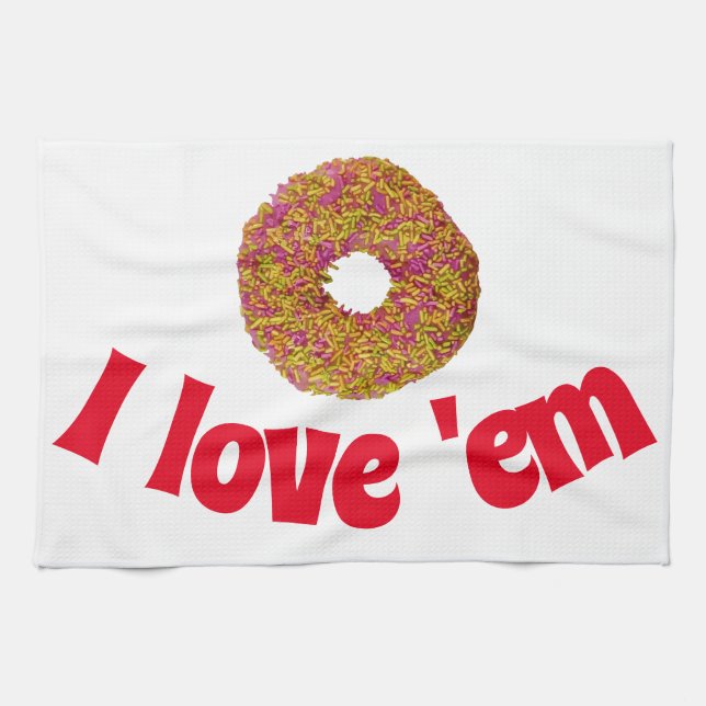 Ich Liebe sie Geschirrtuch (Horizontal)