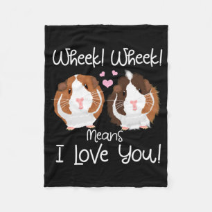 Ich Liebe Sie Guinea Pig Cavy Roddent Fleecedecke