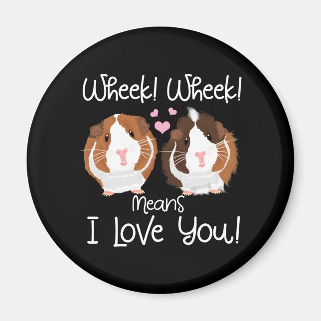 Ich Liebe Sie Guinea Pig Cavy Roddent Magnet (Vorne)