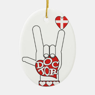 ICH LIEBE, SIE HABEN SYMBOL CHRISTMAS ORNAMENT