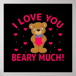 Ich Liebe, Sie haben viel Teddybär. Poster