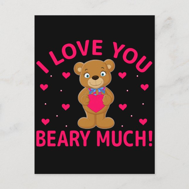 Ich Liebe, Sie haben viel Teddybär. Postkarte (Vorderseite)