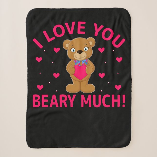 Ich Liebe, Sie haben viel Teddybär. Sherpadecke (Vorderseite)