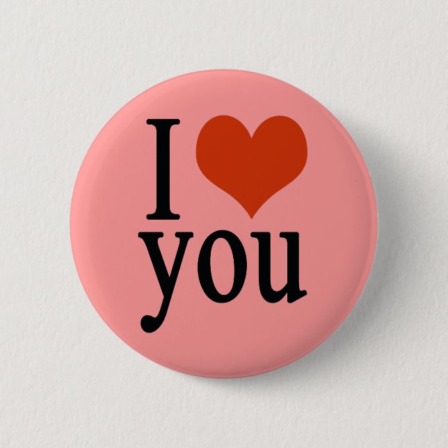 Ich Liebe Sie - Herz Button (Vorderseite)