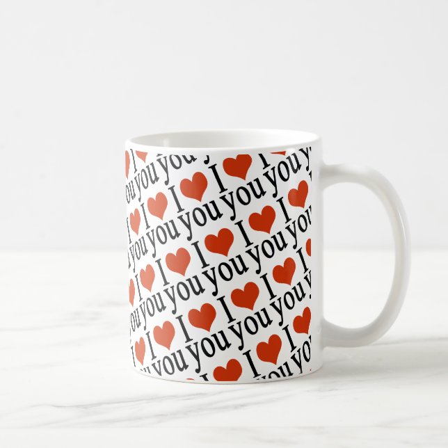 Ich Liebe Sie - Herz Kaffeetasse (Rechts)