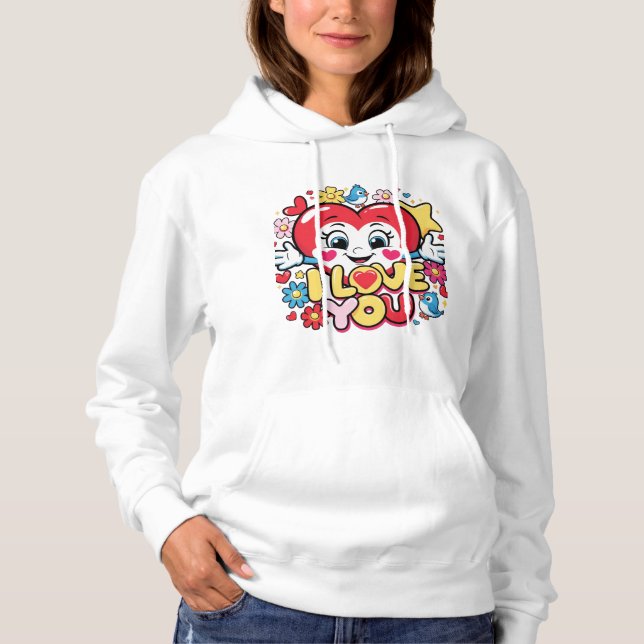 Ich Liebe Sie Hoodie (Vorderseite)