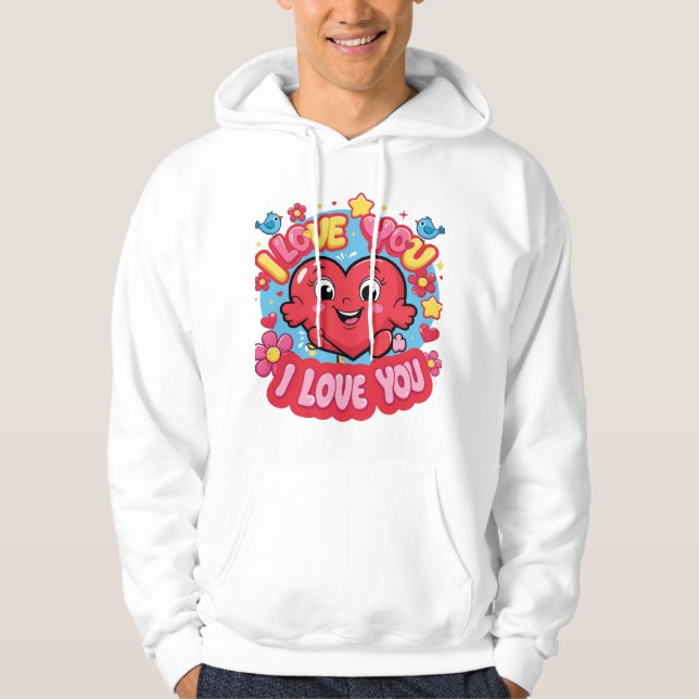 Ich Liebe Sie Hoodie (Vorderseite)