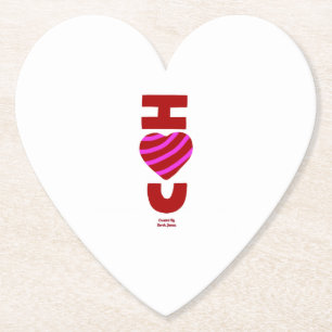 Ich Liebe Sie hören Papier Untersetzer