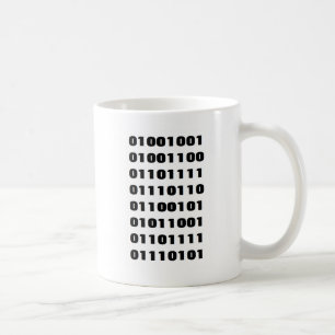 "Ich Liebe Sie" (im binären Code) Tasse