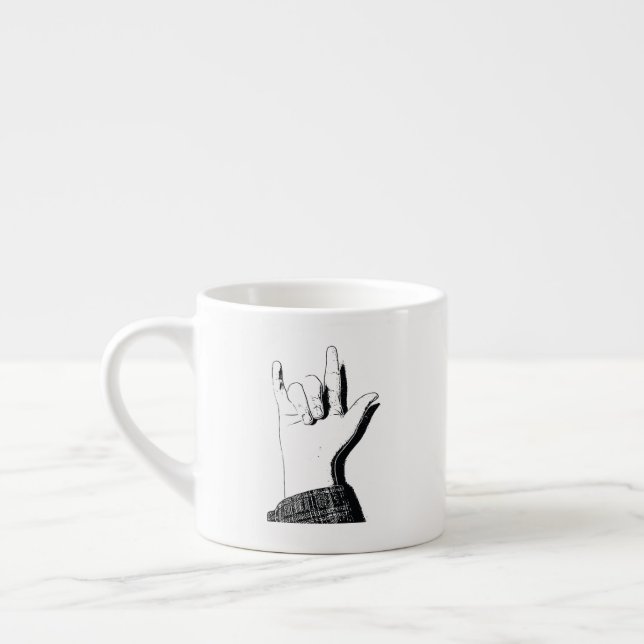 Ich Liebe Sie in ASL Espressotasse (Links)