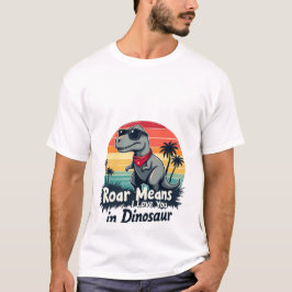 Ich Liebe Sie in Dinosaurier T-Shirt