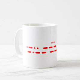 Ich Liebe Sie in Red Morse Code Kaffeetasse