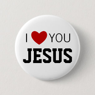 Ich Liebe Sie Jesus Modernes Christliches Glaube Button