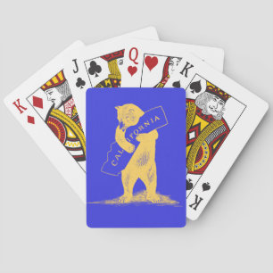 Ich Liebe Sie Kalifornien - Blau und Gold Spielkarten