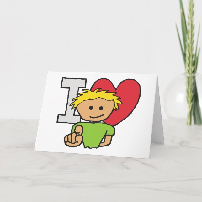 Ich Liebe Sie Karte (Vorderseite)