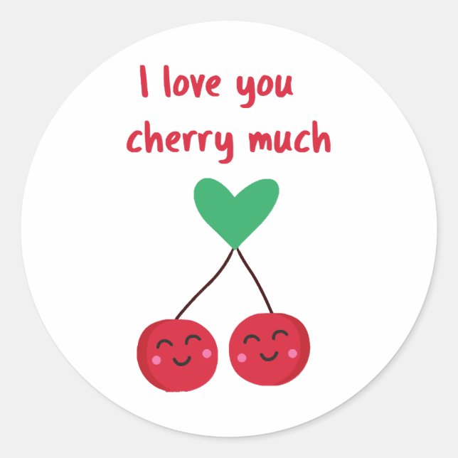 Ich Liebe, Sie kreuzen viel Valentine Runder Aufkleber (Vorderseite)