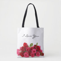 Ich Liebe Sie Liebling Rot und Rosa Rosen