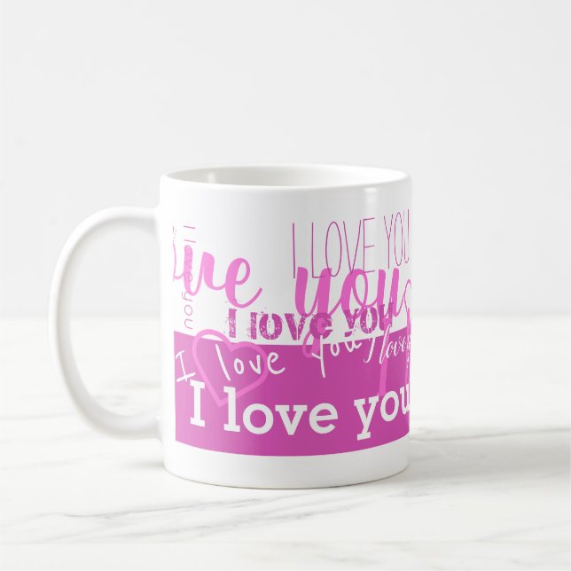 Ich Liebe Sie Lila Tasse (Links)