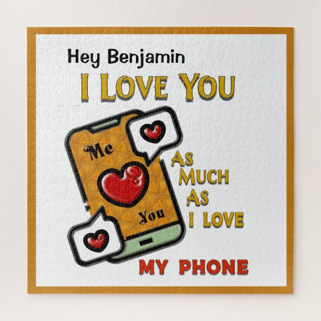 Ich Liebe Sie lustigen Spaß Spaß Telefon personali (Vertikal)