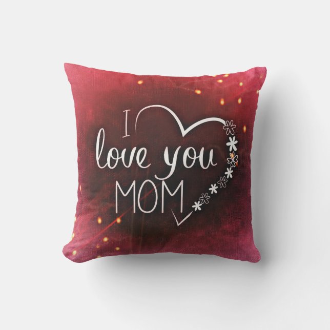 Ich Liebe Sie Mama Außenwirbelkissen Kissen Für Draußen (Vorderseite)