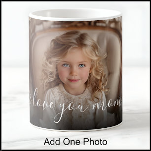 Ich Liebe Sie Mama, ein Foto, Muttertag, Geburtsta Kaffeetasse